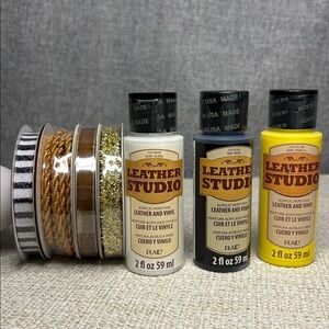 Leather Paint and Ribbon